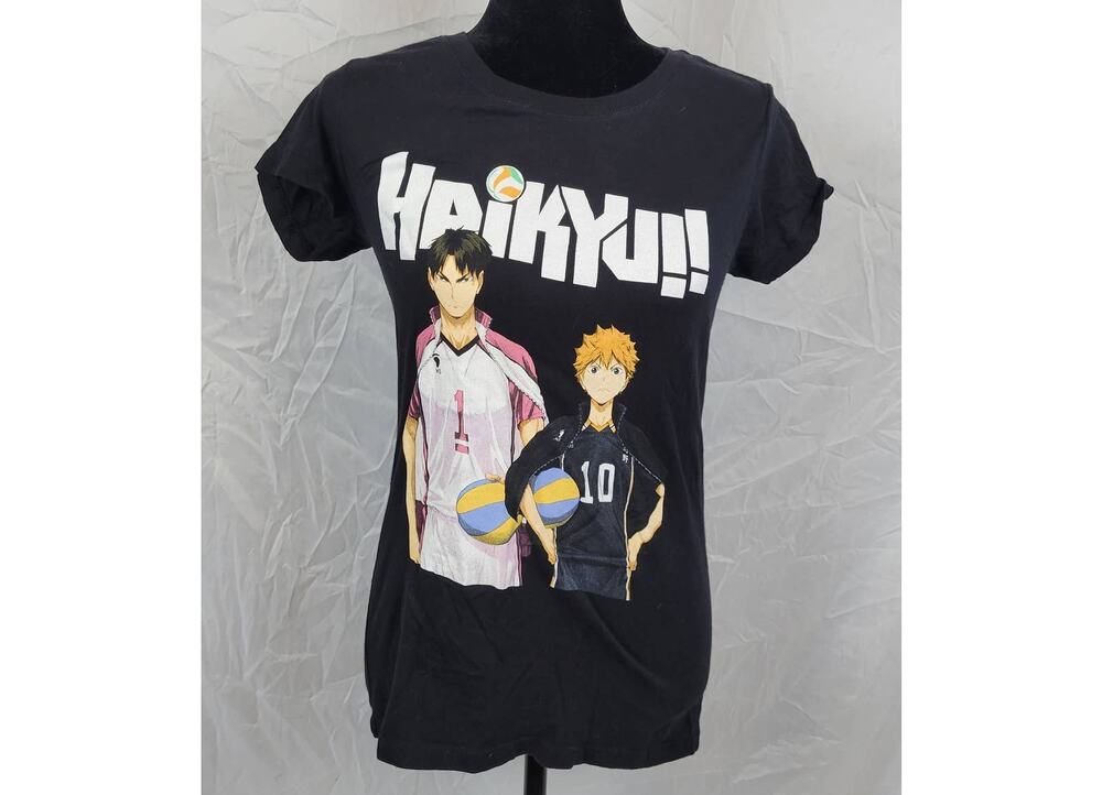 Crunchyroll Haikyuu Black Short Sleeve Tee Women's Small